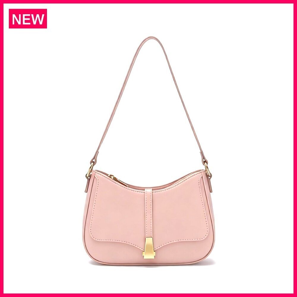 Vegan Leather Crossbody Shoulder Bag with Quilted Design and Gold Chain